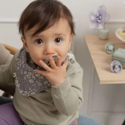 BiBs X Liberty Capel Bandana Slab - Fossil Grey -Babyparadijs BiBs X Liberty Capel Bandana Slab Fossil Grey 2 6987